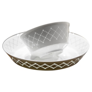 富玉景德镇陶瓷玲珑碗碟餐具套装家用轻奢釉下彩碗盘乔迁送礼盒装