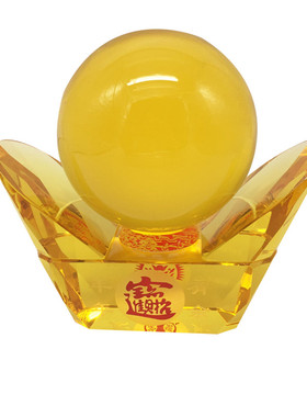 旋转小白招财镇宅之宝水晶球