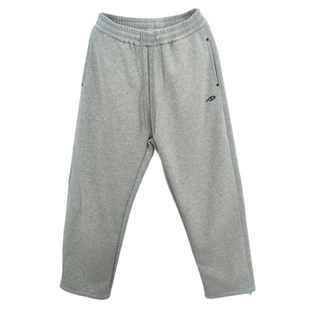 末班车冬款2025男大童针织一体绒运动裤青少年学生宽松抽绳厚卫裤