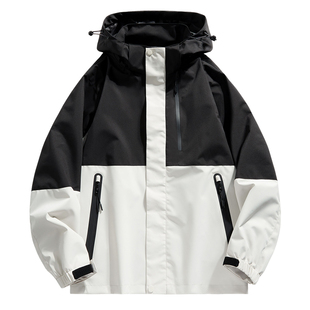 班尼路SK三防外套男春夏2026新款宽松户外简约冲锋衣服夹克上衣YS