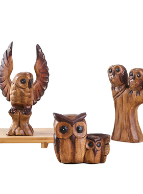 工艺品书柜可爱风动物泰国木雕