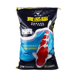 统一宝多福锦鲤鱼饲料40斤不浑水通用型鱼粮专用增肥增色育成鱼食