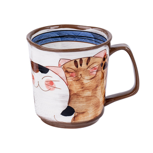 波佐见烧水杯好友猫咪马克杯菊祥窑福猫茶壶茶杯茶碗杯子日本进口