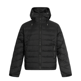 Goinsk 排骨线白鸭绒羽绒服男秋冬保暖轻量化正肩棉衣面罩型外套