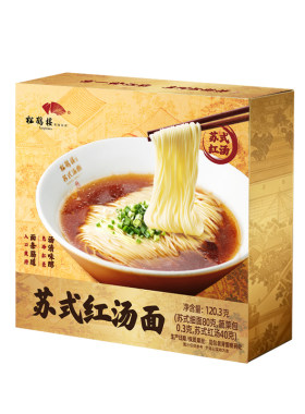 松鹤楼苏式红汤面葱油拌面大排面