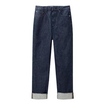 OVV翻边秋冬男友风牛仔裤