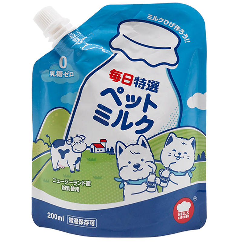 地狱厨房每日特选宠物成猫老猫幼猫营养补水牛奶猫狗通用200ml*1