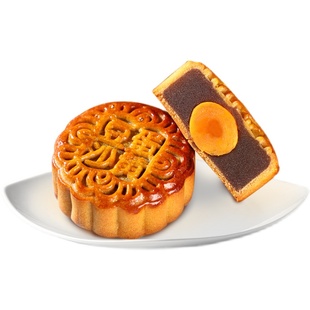 月饼莲蓉蛋黄豆沙广式黑芝麻水果100g零食糕点多口味散装团购批发