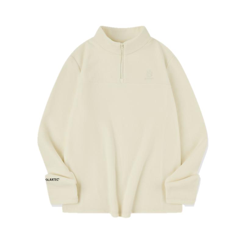 乔丹抓绒衣女士POLARTEC冬季新款保暖户外立领内胆打底衫半拉链