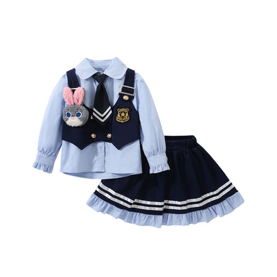 sesameclub女童朱迪学院风裙子