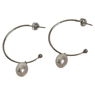 「云岫珠」简约气质珍珠耳钉蚊香盘耳夹女无耳洞百搭大圈耳环耳饰