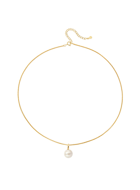 TRK优雅珠宝珍珠项链轻奢银镀18K金吊坠毛衣链高级感锁骨链颈链