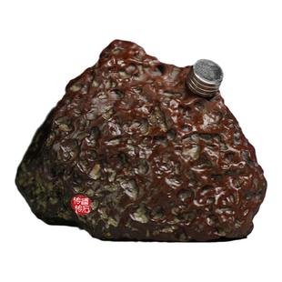 甘沟龙鳞角砾原石手把件奇石摆件原生态龙鳞纹原石大小随机发货