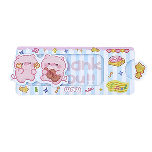 可爱卡通抽拉留言卡ins风少女心创意手写祝福卡学生情侣纪念卡片