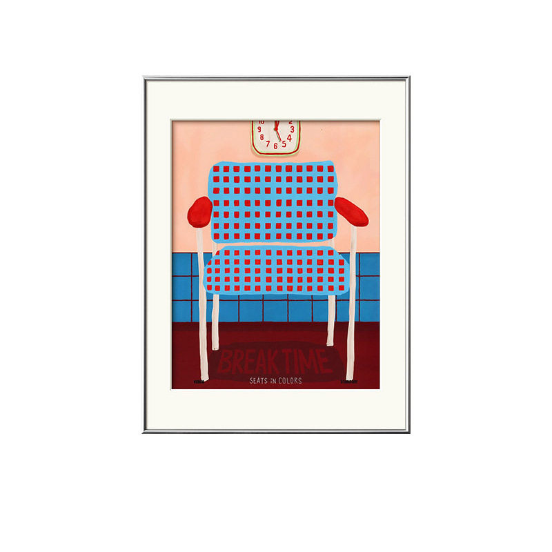 椅式感》包豪斯客厅沙发背景墙多巴胺小众卧室装饰画玄关壁挂画