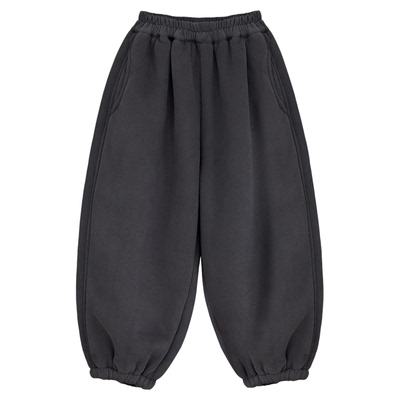 派町童装男童裤子2025冬季新款纯色加绒加厚卫裤大童韩版束脚裤潮