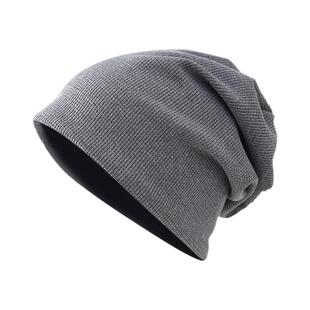 美式冷帽女堆堆帽黑色帽子辣妹炸街针织帽秋冬毛线帽薄头巾包头帽