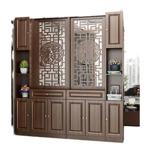 新中式屏风隔断柜高档实木客厅玄关柜入户进门遮挡置物架鞋柜一体