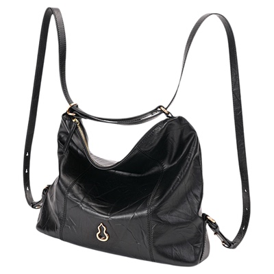 BAMPO半坡绵绵双肩包背包 头层牛皮hobo托特包单肩通勤新款报喜包