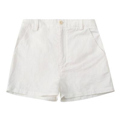 循环档案汉麻棉直筒高腰短裤女