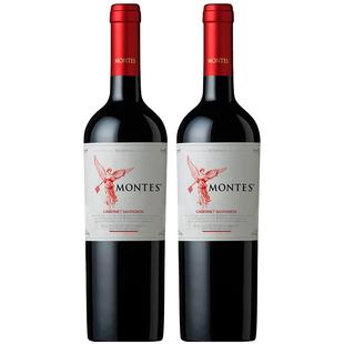 【自营】montes蒙特斯天使珍藏赤霞珠红葡萄酒750ml*2日常聚会
