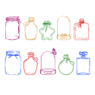 树叶标本塑封膜收集植物叶子透明瓶子装枫叶银杏叶瓶子里的春天自制创意干花书签手工diy材料儿童小学生制作