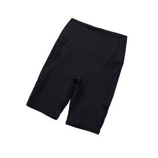 7A抗菌健身裤速干透气瑜伽裤短裤提臀口袋裸感高腰紧身运动骑行裤