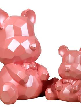 存钱罐生日礼物暴力熊酒柜摆件