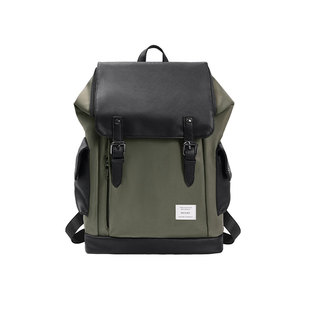 觅旧双肩包男通勤商务出差高级感16寸电脑背包男士大容量皮质书包