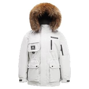 企鹅热能羽绒服女户外2026秋冬鸭绒服保暖加厚三防派克服男款