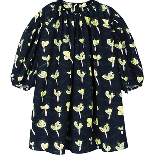 江南布衣童装棉府绸中长款连衣裙舒适休闲春女童儿童jnbybyjnby