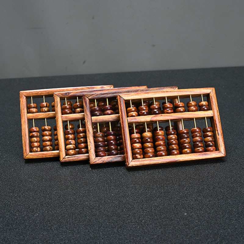 海南黄花梨小算盘实木文玩摆件木质工艺品珠心海黄迷你小算盘