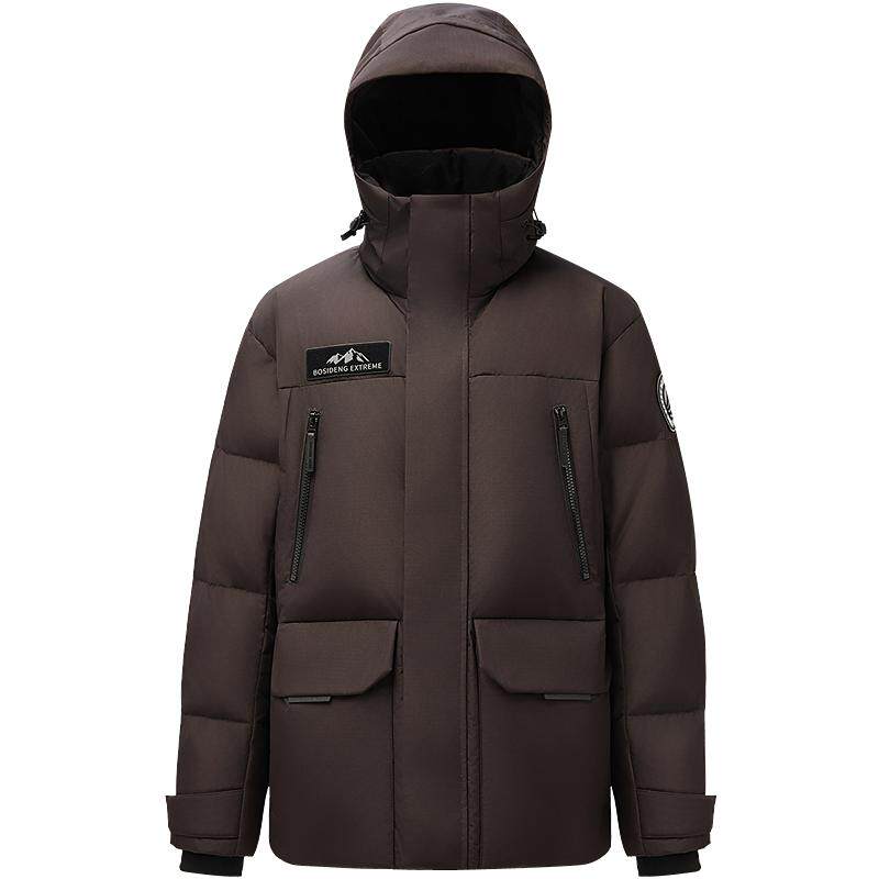 波司登新款羽绒服女款蓄热保暖工装极寒连帽户外高蓬90鹅绒