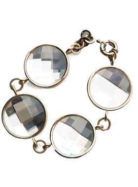 璀璨多切面镀金不褪色欧美风手链