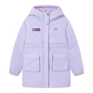 【商场同款】361°童装女童中长羽绒服2025年冬季新款中大童外套