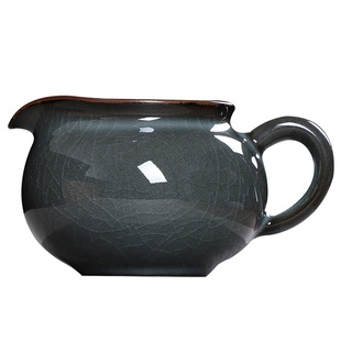 青瓷公道杯陶瓷功夫茶具哥窑手工茶海加厚耐热大号公杯分茶器单个