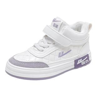 回力童鞋2025秋冬新款女童保暖冬鞋男童加绒鞋儿童高帮休闲二棉鞋