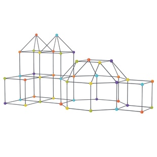 3D几何构建玩具儿童益智百变立体拼插积木diy城堡帐篷拼装空间