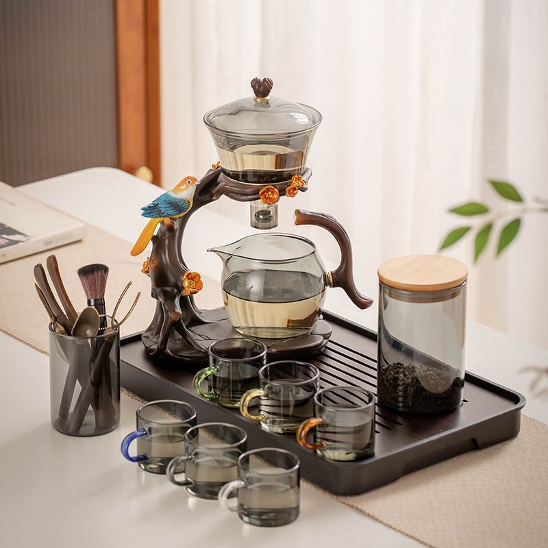 玻璃自动茶具套装家用高档磁吸泡茶壶功夫茶杯办公室懒人泡茶神器