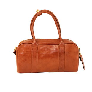 葱木 有质感的通勤包 日系穿搭 植鞣皮女包 保龄球波士顿包棕色包