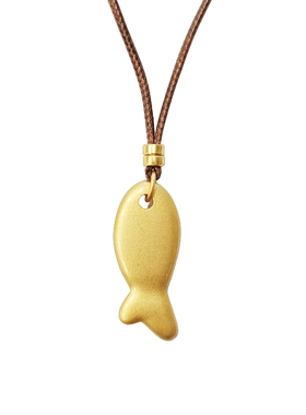 足银9999纯银实心古法小鱼项链女