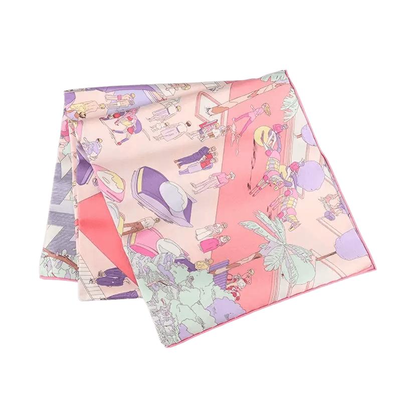 「95新」HERMES(爱马仕)海滩上的爱马仕桑蚕丝方巾高级BRANDOFF
