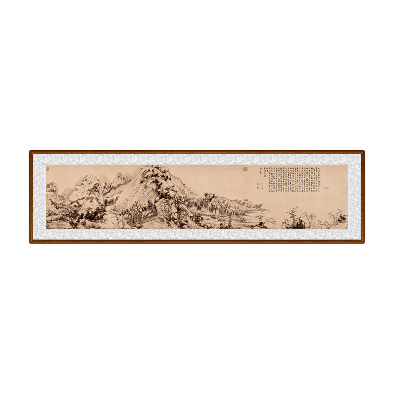 富春山居图山水画挂画高清靠山图