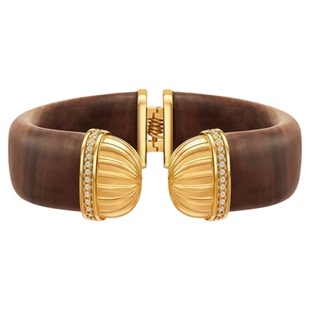 新年礼物辛芷蕾易梦玲同款塔尼之环手镯原木镶钻手环复古原创