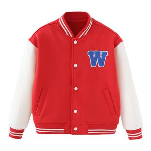 男女儿童春秋轻薄夹克外套休闲运动棒球服宝宝保暖空气棉开衫上衣