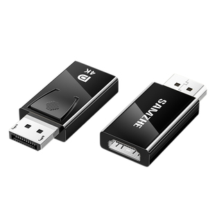 山泽dp转hdmi转接头4k高清线电脑主机显卡连接显示器屏接口转换器