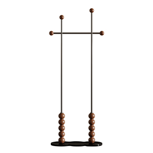 高档中古风衣帽架落地家用卧室包架立式不锈钢衣服架子挂衣架家用