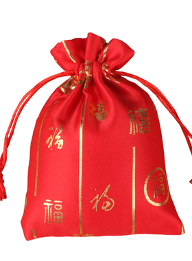烫金红色福袋大福字收纳袋