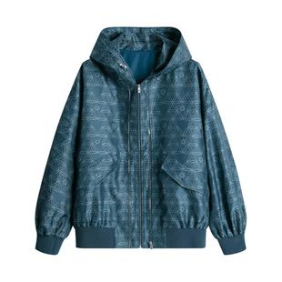 【兔游华夏】劲霸男装春季新款敦煌艺术提花落肩连帽夹克外套