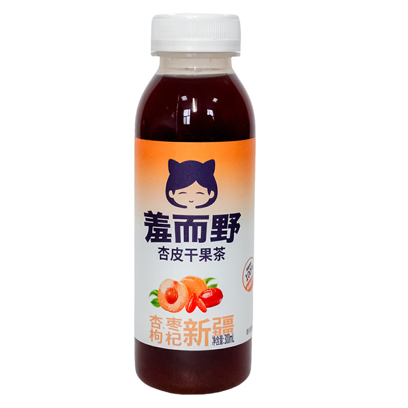 新疆特产羞而野杏皮干果茶特色饮料正宗杏皮茶300ml瓶装网红饮品